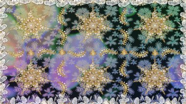 Noel, kar tanesi, yeni yıl. Gri ve nötr renklerde ve altın elementlerle kusursuz klasik desen. Gri ve nötr renklerdeki altın pürüzsüz desen altın elementlerle.