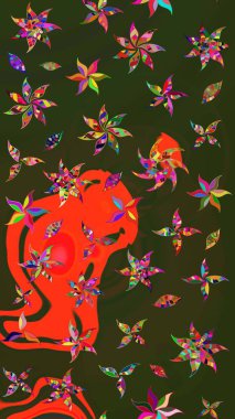 Raster Henna dövme stili. Kızılderili desenli desenli desenli şal deseni. Tekstil, tebrik kartı, boyama kitabı, telefon kılıfı baskısı için kullanılabilir. Etnik Mandala süsü.