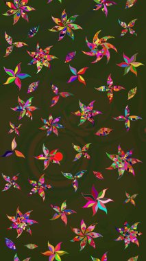 Çocuk stili. Çiçekli eskiz arkaplanı. Düz Çiçek Elementleri Tasarımı. Renkli Bahar Teması çizim şablonu.