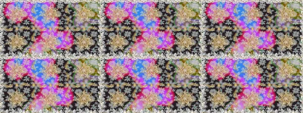 Gri renkler ve altın elementler üzerinde altın pürüzsüz desen. Kusursuz damaske klasik altın desen. Raster illüstrasyonu. Tekrarlayan ögelerle soyut arkaplan Raster.