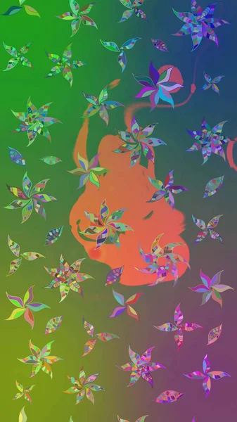 Eski usul küçük çiçekli şirin bir eskiz deseni. Kumaş, duvar kağıdı ve kağıt üzerine baskı yapmak için gelişen arka plan. Moda arka planında parlak buketler. Raster illüstrasyonu.