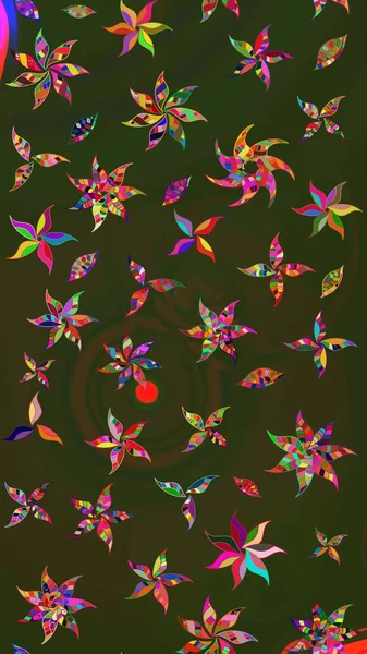 Raster illüstrasyonu. Flower eskiz arka planı. Şatafatlı bahar bahçesi dokusu. Çiçek deseni.