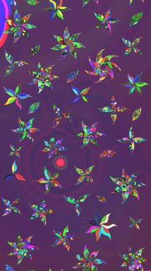 Mor ve mor renkler üzerine çiçek desenli eskiz, el yapımı papatyalar, papatyalar. Tekrarlayan çiçek arkaplanı, zarif mor ve menekşe çiçekleri duvar kağıdı.