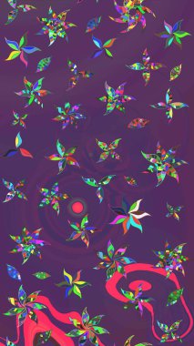 Raster illüstrasyonu. Bahar çiçekleriyle güzel bir çiçek deseni çizmişsin. Güzel kumaş deseni.