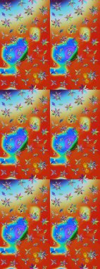 Raster şirin suluboya çiçek desenleri çiziyor. Büyük bir çiçek boyası seti. Kartlar, davetiyeler, tarih kartları ve daha fazlası için kullanılabilir.