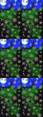 Çiçekli çiçek deseni, suluboya. Raster deseni. Küçük çiçekte güzel bir çiçek deseni..