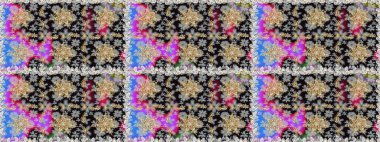 Süslü dekorasyon. Raster illüstrasyonu. Damask altın soyut çiçek gri renklerde pürüzsüz desen.