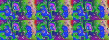 Raster. Tomurcukları çiçek olan sevimli bir çiçek deseni. Raster illüstrasyonu. Eskiz geçmişi. Eski usul. Kumaş, tekstil ve duvar kağıdı baskısı için..