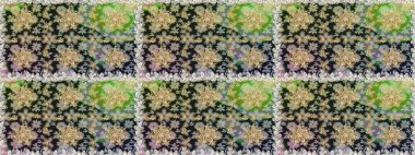 Gri ve nötr renkler üzerinde klasik oryantal desen. Damask pürüzsüz süsü. Geleneksel raster ve altın desen.