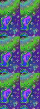 Eski usul küçük çiçekli şirin bir eskiz deseni. Raster illüstrasyonu. Kumaş, duvar kağıdı ve kağıt üzerine baskı yapmak için gelişen arka plan. Moda arka planında parlak buketler.