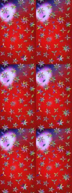 Raster illüstrasyonu. Çizim kalıbı. Ultraviyole kumaş deseni. Organik motif arkaplanı.