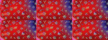 Vadinin kırmızı ve mor renkli çiçekleri. Çiçeksel çizim kalıbının çizimi.