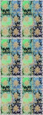 Çizgi sanatı tasarım şablonu için kusursuz sınır. Davetiyeler, kartlar, web sayfası için Raster illüstrasyon. Doğu tarzı element. Tarafsız renklerde altın element. Altın çizgili çiçek dekoru.