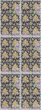 Barok tarzında kusursuz bir doğulu süsü. Raster geleneksel altın pürüzsüz desen gri renklerde.