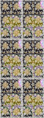 Kusursuz damaske klasik altın desen. Tekrarlayan elementlerle soyut arkaplan oluşturun. Raster illüstrasyonu. Gri renklerde altın desenli altın elementler.