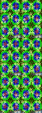 Çocuksu tasarım. Elle çizilmiş çiçek desenli Raster çizimi. Tekstil, kumaş, ambalaj, hatıra defteri için hoş bir çiçek arkaplanı. Yeşil ve mavi arkaplanda.