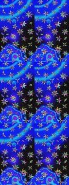 Çiçekli çizim şekli. Mavi ve gri renkte çiçekler. Renkli Bahar Teması eskiz kalıbı. Düz Çiçek Elementleri Tasarımı.