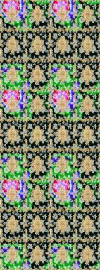 Kart, duvar kağıdı, ambalaj ve tekstil için klasik tasarım. Altın şablon. Raster illüstrasyonu. Siyah renklerin kraliyet retrosu. Klasik çiçek dokusu. Çizim kalıbı altın elementler.