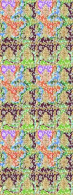 Raster illüstrasyonu. Tekrarlayan elementlerle soyut arkaplan oluşturun. Tarafsız renkler ve altın elementler üzerine altın eskiz deseni. Sketch damask klasik altın desen.