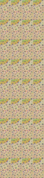 Sevimli çiçek raster deseni. Çiçekler bej ve nötr renklerde. Renkli Yaz Temalı eskiz kalıbı. Düz Çiçek Elementleri Tasarımı.