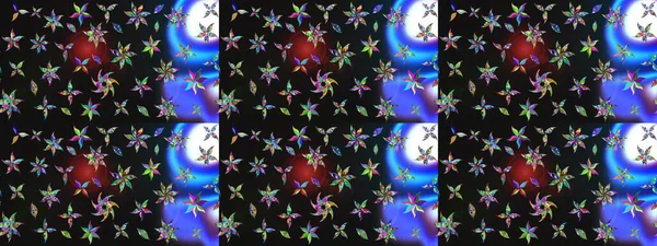 Raster illüstrasyonu. Eski usul. Kumaş, tekstil, duvar kağıdı baskısı için. Tomurcukları papatya çiçekleri olan sevimli bir çiçek deseni. Miles Fleur, süslü püslü bir süs. Taslak arkaplan.