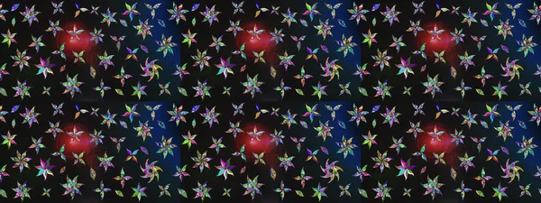 Raster çiçekli arka plan. Yazdır. Renkli Yaz Temalı eskiz kalıbı. Güzel eskiz şekli. Güzel kumaş deseni. Düz Çiçek Elementleri Tasarımı.