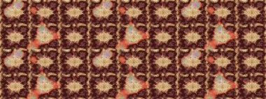 Klasik Raster Golden eskiz kalıbı. Çiçek süsü kumaş deseni, cam, altın elementlerle kahverengi renklerde çiçek desenli metal..