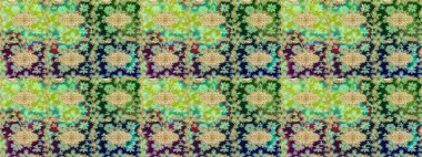 Altın karalama fantezi yapraklarından ve yeşil renkli çiçeklerden Raster soyut çiçek çelengi. El yapımı dekoratif çerçeve, albüm kapağı, tebrik kartı, klasik Art deco tarzı.