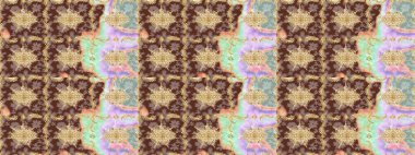 Kahverengi renkli ve altın elementli eskiz deseni. Klasik Raster Golden eskiz kalıbı. Klasik klasik klasik arka plan. Geleneksel oryantasyon süsü.