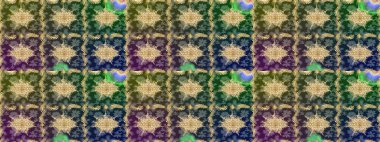 Klasik klasik klasik arka plan. Klasik Raster yeşili ve altın desenli çizim. Geleneksel oryantasyon süsü.