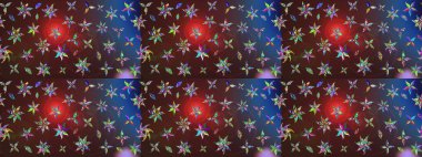 Raster deseni. Çiçekli çiçek deseni, suluboya. Süslü kumaş deseni.