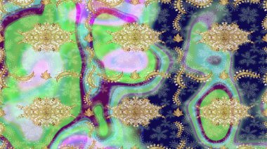 Skeç raster arka planı. Duvar kâğıdı barok, İspanyol kumaşı. Çiçek desenli çizim. Tarafsız renkler üzerine grafiksel modern çizim deseni.