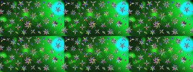 Kumaş, duvar kağıdı ve kağıt üzerine baskı yapmak için gelişen arka plan. Eski usul küçük çiçekli şirin bir eskiz deseni. Moda arka planında parlak buketler. Raster illüstrasyonu.