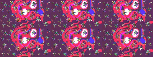 Zentangle soyut çiçekleri. Güzel kumaş deseni. Renkli Bahar Teması eskiz kalıbı. Raster illüstrasyonu. Karalama çiçeği. Düz Çiçek Elementleri Tasarımı.