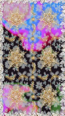 Gri ve nötr renklerde, altın elementlerle klasik, pürüzsüz desen. Raster illüstrasyonu.