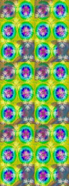 Raster deseni. Küçük çiçekteki sevimli çiçek deseni. Raster illüstrasyonu. Yeşil ve sarı renkte yaz çiçekleri..