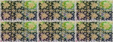 Gri ve nötr renkler üzerinde klasik oryantal desen. Damask pürüzsüz süsü. Geleneksel raster ve altın desen.