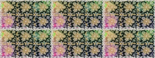 Kusursuz raster arka plan. Çiçek deseni. Şık bir grafik desen. Duvar kâğıdı barok, İspanyol kumaşı. Gri ve nötr renklerdeki altın elementler.