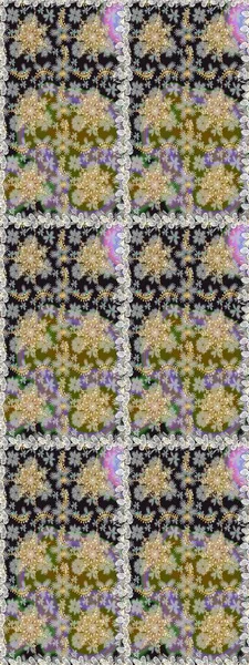 Gri ve nötr renklerde altın element. Antika altın tekrarlanabilir duvar kağıdı. Barok tarzında altın çiçek süsü. Damask arkaplanı tekrarlayan kusursuz desen.