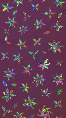 Tomurcukları papatya çiçekleri olan sevimli bir çiçek deseni. Eskiz geçmişi. Raster illüstrasyonu. Kumaş, tekstil, duvar kağıdı baskısı için. Eski usul. Miles Fleur, dandik süs.