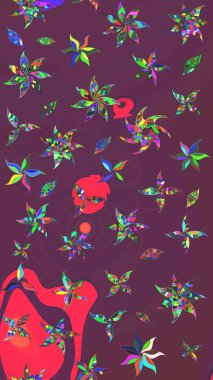 Küçük çaplı çiçeklerdeki basit şirin desenler. Tekstil veya kitap kapakları, imalat, duvar kağıtları, baskı, hediye paketi ve yapıştırma kitabı için çiçek eskizi geçmişi. Raster illüstrasyonu.