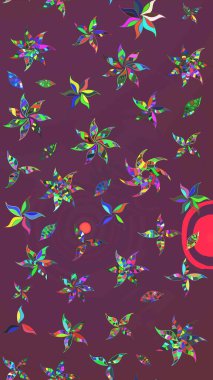 Küçük çiçekteki sevimli çiçek deseni. Güzel karalamalı çiçek desenli çizim. Güzel kumaş deseni. Raster illüstrasyonu.