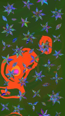 Küçük çiçekteki sevimli çiçek deseni. Raster illüstrasyonu. Tony 'nin kumaş kalıbını çiz. Modaya uygun kumaş deseni.