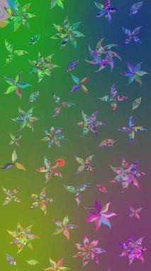 Güzel kumaş deseni. Yazdır. Düz Çiçek Elementleri Tasarımı. Güzel eskiz şekli. Raster çiçekli arka plan. Renkli Yaz Teması çizim şablonu.