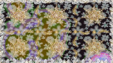 Gri ve nötr renklerde altın element. Antika altın tekrarlanabilir duvar kağıdı. Barok tarzında altın çiçek süsü. Damask arkaplanı tekrarlayan kusursuz desen.