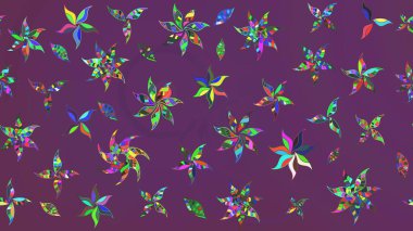 Modaya uygun kumaş deseni. Sevimli çiçek raster deseni. Renkli Yaz Temalı eskiz kalıbı. Düz Çiçek Elementleri Tasarımı.