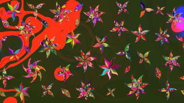 Çizim raster deseni. Çiçek arkaplan. Güzel kumaş deseni.