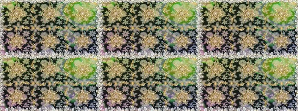 Gri ve nötr renkler üzerinde klasik oryantal desen. Damask pürüzsüz süsü. Geleneksel raster ve altın desen.