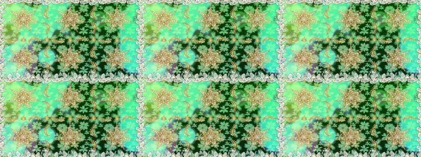 Doğu tarzı arabesk tarzında altın elementler. Raster altın pürüzsüz desen. Kusursuz altın desenli bukleler. Yeşil ve nötr renklerde pürüzsüz desen.