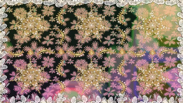 Kusursuz klasik raster altın desenli. Geleneksel oryantasyon süsü. Gri ve nötr renklerde altın desenler ve altın elementler. Klasik vintage arkaplan.